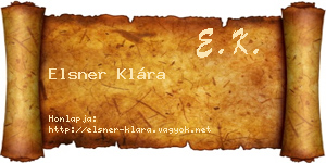 Elsner Klára névjegykártya